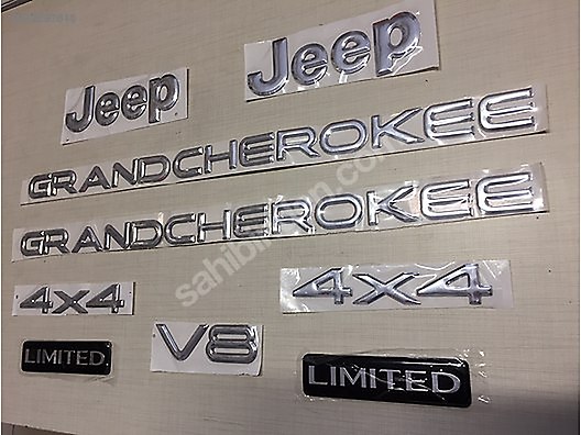 JEEP GRAND CHEROKEE KROM YAZI SETİ TAKIM 1999 2004 ARASI WJ